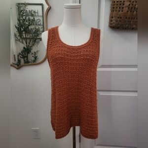 Aerie Rust Orange Knit Tank Top
